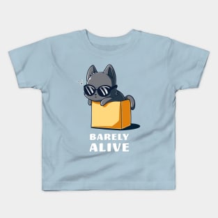 Bare Alive!! Cute Funny Cat Kitten Sarcastic Humor Quote animal Lover Artwork Kids T-Shirt